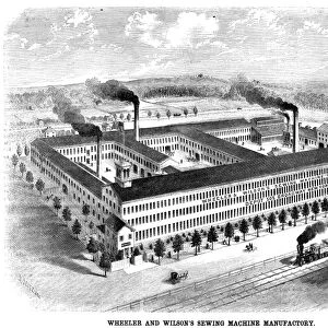 SEWING MACHINE FACTORY. Wheeler and Wilson sewing machine factory in Connecticut