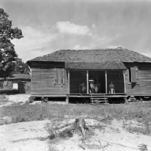 SHARECROPPER HOME, c1935. Home of cotton sharecropper Floyd Borroughs. Hale County, Alabama
