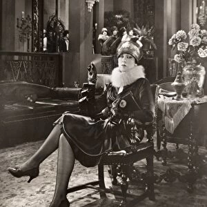 SILENT FILM STILL: SMOKING. Bertha, the Sewing Machine Girl, 1926