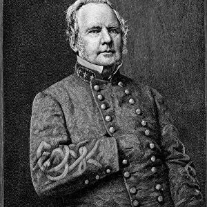 STERLING PRICE (1809-1867). American politician and army commander. Wood engraving, 1886