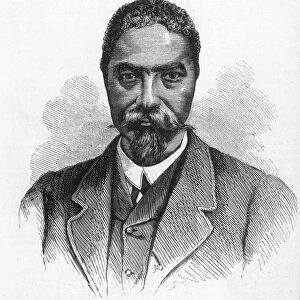 SYLVAIN SALNAVE (1826-1870). Haitian general and politician: wood engraving, American, 1867