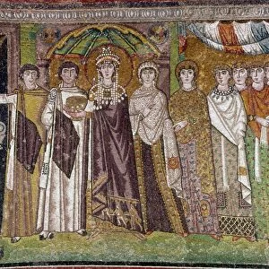 THEODORA (c508-548). Byzantine empress (525-548) as the wife and adviser of Justinian I