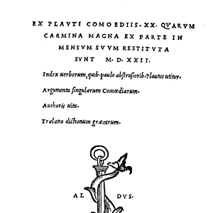 TITUS MACCIUS PLAUTUS (c254-184 B. C. ). Roman playwright