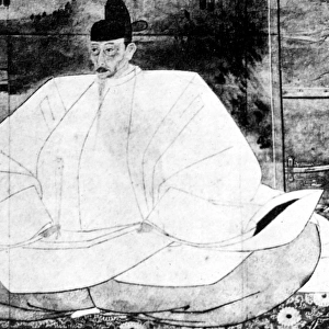 TOYOTOMI HIDEYOSHI (1536-1598). Japanese general and statesman. Japanese portrait, 1599