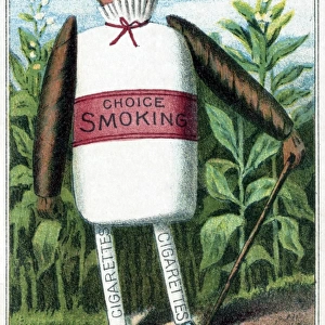 TRADE CARD, c1887. Take a pinch. Trade card published by J. H. Bufford, c1887