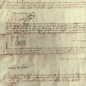 TUDOR MONARCHS. Signatures of the Tudor Monarchs (Henry VII to Elizabeth I)