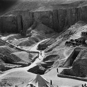 VALLEY OF THE KINGS, 1925. The tomb of King Ramses VI in the Valley of the Kings