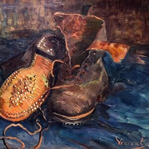 VAN GOGH: THE SHOES, 1887. Vincent Van Gogh: The Shoes. Oil on canvas, 1887
