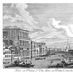 VENICE: GRAND CANAL, 1735. The Grand Canal in Venice, Italy looking east from Campo