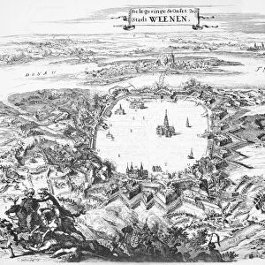 VIENNA: SIEGE, 1683. The second siege of Vienna, Austria, by the Turks in 1683. Contemporary Dutch engraving