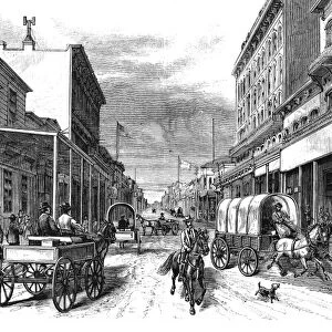 VIRGINIA CITY, NEVADA. The main street of Virginia City, Nevada, in the 1870s