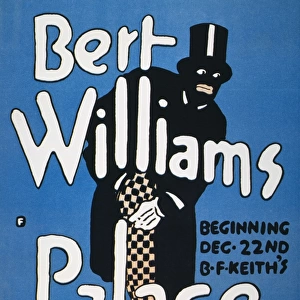 WILLIAMS, BERT, 1913. A poster by B. W. Falls for Bert Williams 1913 appearance