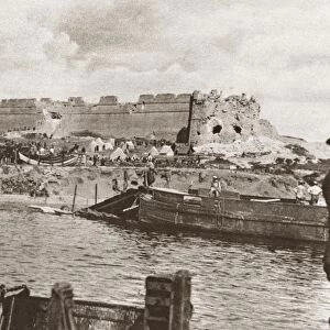 WORLD WAR I: GALLIPOLI. Ruins of the fort of Sedd el Bahr at Gallipoli, destroyed