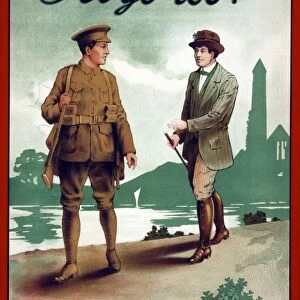 WWI: POSTER, 1915. The real Irish spirit. Irish recruitment lithograph, 1915