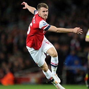 Aaron Ramsey in Action: Arsenal vs. West Ham United, Premier League 2013-2014