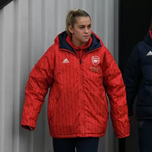 Alessia Russo and Kyra Cooney-Cross of Arsenal Preparing for Kick-off against Watford Women, Women's FA Cup Fourth Round