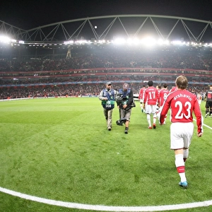Andrey Arshavin (Arsenal) walks out onto the Emirates Pitch