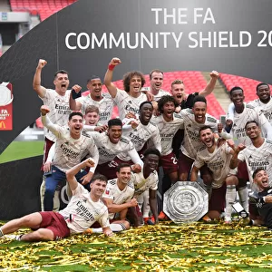 Arsenal Celebrates FA Community Shield Victory over Liverpool