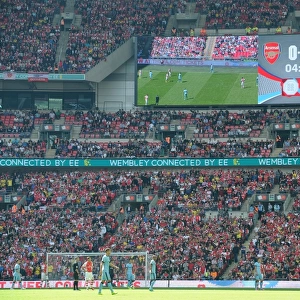 Arsenal fans. Arsenal 3: 0 Manchester City. FA Community Shield. Wembley Stadium, 10 / 8 / 14
