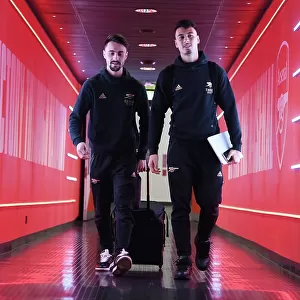 Arsenal FC: Fabio Vieira and Gabriel Martinelli Arrive at Emirates Stadium for Arsenal v Crystal Palace (2022-23)