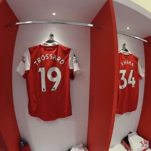Arsenal FC: Leandro Trossard's Shirt in Emirates Changing Room before Arsenal v Everton (2022-23)