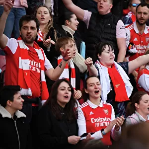 Arsenal FC: Passionate Fans Unite at Tottenham vs. Arsenal, FA Women's Super League, London 2023