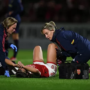 Arsenal Women vs AFC Ajax: Caitlin Foord Receives Medical Attention in UEFA Women's Champions League Clash