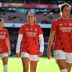 Arsenal Women vs Aston Villa: Pre-Match Preparation at Emirates Stadium (2023-24)