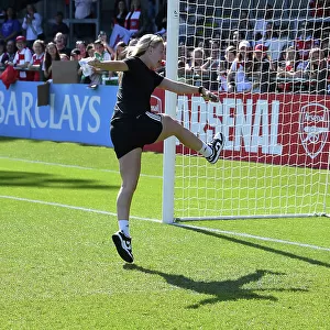 Arsenal Women's Victory: Beth Mead Celebrates after Arsenal v Aston Villa (2022-23)