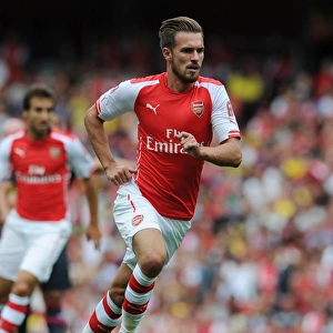Arsenal's Aaron Ramsey in Action Against Benfica at Emirates Cup 2014