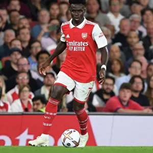 Arsenal's Bukayo Saka in Action: Arsenal vs. Aston Villa, Premier League 2022-23