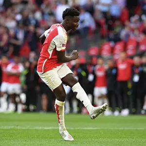Arsenal's Bukayo Saka Scores Penalty to Win FA Community Shield against Manchester City (2023-24)