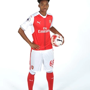 Arsenal's Chris Willock at 2016-17 First Team Photocall