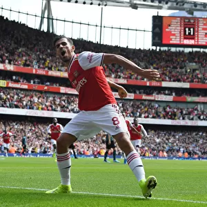 Arsenal's Dani Ceballos Celebrates Second Goal Against Burnley in 2019-20 Premier League