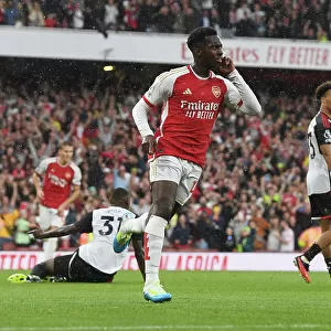 Arsenal's Eddie Nketiah Scores Second Goal in Arsenal's Victory over Fulham (2023-24)