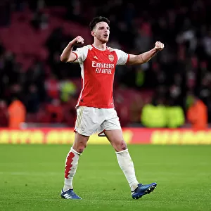 Arsenal's Emotional Victory: Declan Rice Amidst Jubilant Fans (2023-24)