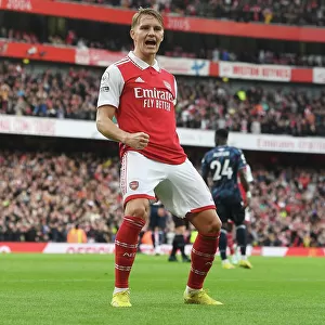 Arsenal's Five-Goal Rampage: Martin Odegaard Celebrates vs. Nottingham Forest (2022-23)