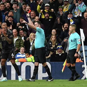 Arsenal's Gabriel Magalhaes Red-Carded in Leeds United Clash (2022-23)