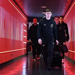 Arsenal's Kieran Tierney Arrives at Emirates Stadium Ahead of Arsenal vs. Crystal Palace (2022-23)