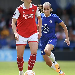 Arsenal's Lotte Wubben-Moy Faces Pressure from Chelsea's Guro Reiten in FA Women's Super League Clash