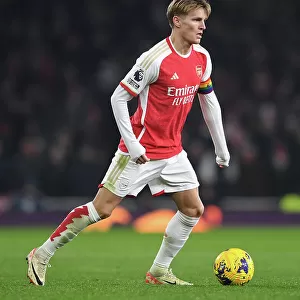 Arsenal's Martin Odegaard in Action Against Wolverhampton Wanderers - Premier League 2023-24