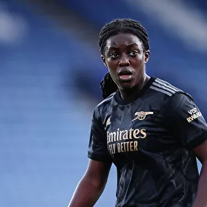 Arsenal's Michelle Agyemang Focuses During Leicester City vs Arsenal (2022-23 Barclays Women's Super League)