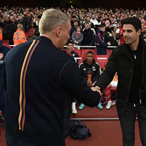 Arsenal's Mikel Arteta and Nottingham Forest's Steve Cooper Pre-Match Handshake - Premier League 2022-23