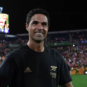 Arsenal's Mikel Arteta Reacts after Florida Cup Match against Chelsea