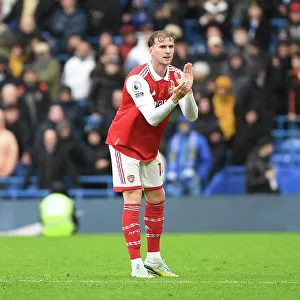 Arsenal's Rob Holding Faces Off Against Chelsea at Stamford Bridge (2022-23 Premier League)
