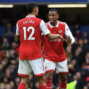 Arsenal's Saliba and Magalhaes Face Off Against Chelsea in Premier League Showdown (2022-23)