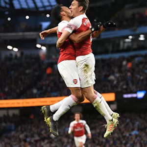 Arsenal's Unforgettable Goal: Koscielny and Aubameyang's Epic Celebration vs. Manchester City (2018-19)