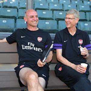 Arsene Wenger and Steve Bould Share a Laugh Before Kitchee FC vs. Arsenal FC Match (2012)