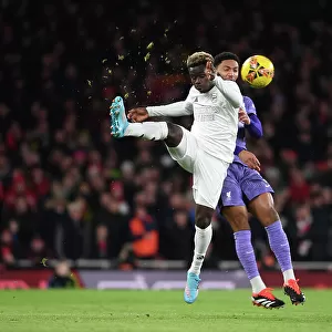 Bukayo Saka in Action: Arsenal vs. Liverpool - Emirates FA Cup Third Round, 2023-24