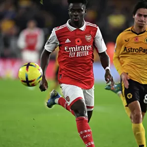 Bukayo Saka in Action: Arsenal vs. Wolverhampton Wanderers, Premier League 2022-23